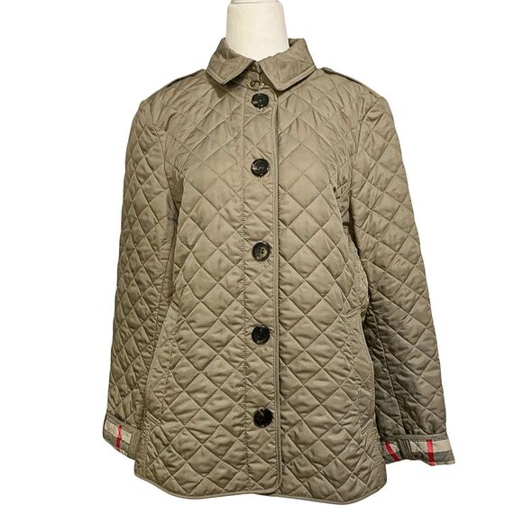 Authentic Burberry Tan Quilted Puffer Jacket - Picture 2 of 14